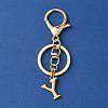 304 Stainless Steel Initial Letter Charm Keychains KEYC-YW00005-25-1