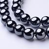 Non-Magnetic Synthetic Hematite Beads Strands X-G-H1624-12mm-1-1