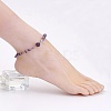 Natural Gemstone Chip Anklets X-AJEW-AN00177-4