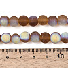 Frosted Transparent Glass Beads Strands GLAA-T032-T8mm-MBB23-4
