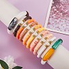 10Pcs 10 Style Handmade Polymer Clay Heishi Beaded Stretch Bracelets Set with Heart BJEW-SW00036-01-3