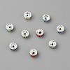 Brass Grade A Rhinestone Spacer Beads RSB034NF-7