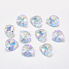 Faceted K9 Glass Rhinestone Charms X-RGLA-F053-C-001AB-1