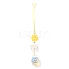 Wire Wrapped Nuggets Natural Quartz Crystal Pendant Decorations LS-HJEW-C008-03A-G-1