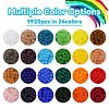 1920Pcs 24 Colors Transparent Glass Beads EGLA-YW0003-07-2