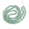 Electroplate Imitation Jade Glass Beads Strands X-EGLA-J025-F08-2