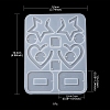 Mixed Shape Pendant & Links Silicone Molds DIY-YW0006-71-4