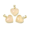 Natural Rose Quartz Charms G-E538-02G-07-1