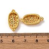 Oval Brass Connector Cabochon Settings KK-NH0007-02G-3