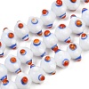 Handmade Bumpy Lampwork Beads Strands LA-CBA05D6-01-03-1