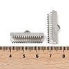 304 Stainless Steel Ribbon Crimp Ends X-STAS-E471-05N-P-3