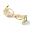 Brass Micro Pave Clear Cubic Zirconia Butterfly Hoop Earrings EJEW-L269-125G-3