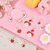 Valentine's Day Alloy Enamel Pendant Stitch Markers HJEW-AB00290-5