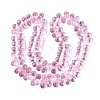 Baking Paint Transparent Glass Beads Strands GL-N005-02A-D01-3