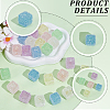 24Pcs 6 Colors Drusy Cube Resin Rhinestone Beads RESI-PA0001-43B-6