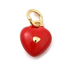 Brass Enamel Charms KK-A268-12G-02-1