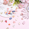 30Pcs 15 Style Handmade Porcelain Connector Charms PALLOY-DR00012-4