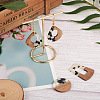 Kissitty 20Pcs 10 Style Transparent Resin & Walnut Wood Pendants RESI-KS0001-09-7