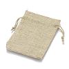 Polyester Imitation Burlap Packing Pouches Drawstring Bags ABAG-R005-20x30-01-2