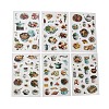 6Pcs Coffee Theme DIY Paper Scrapbook Stickers STIC-U004-05C-2