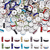 160Pcs 10 Colors Brass Rhinestone Spacer Beads RB-ME0001-02-1
