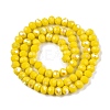 Electroplate Opaque Solid Color Glass Beads Strands EGLA-A044-P6mm-L04-3