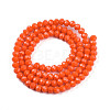 Opaque Solid Color Imitation Jade Glass Beads Strands EGLA-A044-P3mm-D03-3
