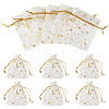 30Pcs Gold Stamping Moon Star Organza Drawstring Gift Bags ABAG-TA0002-21A-2