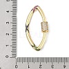 Brass Micro Pave Cubic Zirconia Keychain Clasps KK-P299-09D-G-3