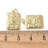 Brass Micro Pave Clear Cubic Zirconia Pendants KK-Q031-28G-3