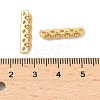 Brass Micro Pave Clear Cubic Zirconia Spacer Bars KK-Z139-11G-02-3