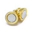Rack Plating Brass Magnetic Clasps with Loops KK-F801-03A-G-3