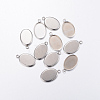 Tarnish Resistant 304 Stainless Steel Pendant Cabochon Settings STAS-H383-12P-3