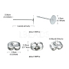 100Pcs 304 Stainless Steel Stud Earring Findings STAS-YW0001-43E-5