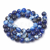 Dyed Natural Crackle Agate Beads Strands G-T100-04A-2