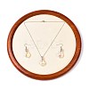 Flat Round Wood Pesentation Jewelry Display Tray ODIS-P008-20B-4