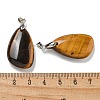 Natural Tiger Eye Pendants G-G147-02P-05-3