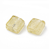 Handmade Silver Foil Lampwork Beads FOIL-S006-20x20mm-07-2