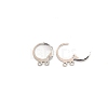 Brass Huggie Hoop Earring Findings KK-TAC0008-08P-1