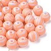 Opaque Striped Acrylic Beads LS-MACR-S373-27A-08-3