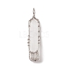 Copper Wire Wrapped Natural Selenite Big Pendants KK-E086-01P-3