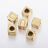 304 Stainless Steel Large Hole Letter European Beads X-STAS-H428-01G-U-1