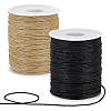 2 Rolls 2 Colors Waxed Cotton Cords YC-PH0001-52F-1