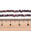 Electroplate Glass Beads Stradns EGLA-H114-02A-04-3