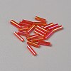 300Pcs Transparent Glass Round Bugle Beads GLAA-WH0015-74F-1
