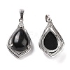 Natural Obsidian Pendants G-H283-04P-18-2