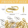 30Pcs 2 Colors Tibetan Style Alloy S-Hook Clasps TIBE-YW0001-96-3