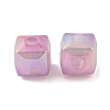 UV Plating Rainbow Iridescent Acrylic Beads PACR-C009-03E-2