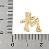 Brass Crystal Rhinestone Letter Links Connector Charms KK-S395-06G-M-3