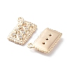 Brass Micro Pave Clear Cubic Zirconia Charms KK-F871-37G-2